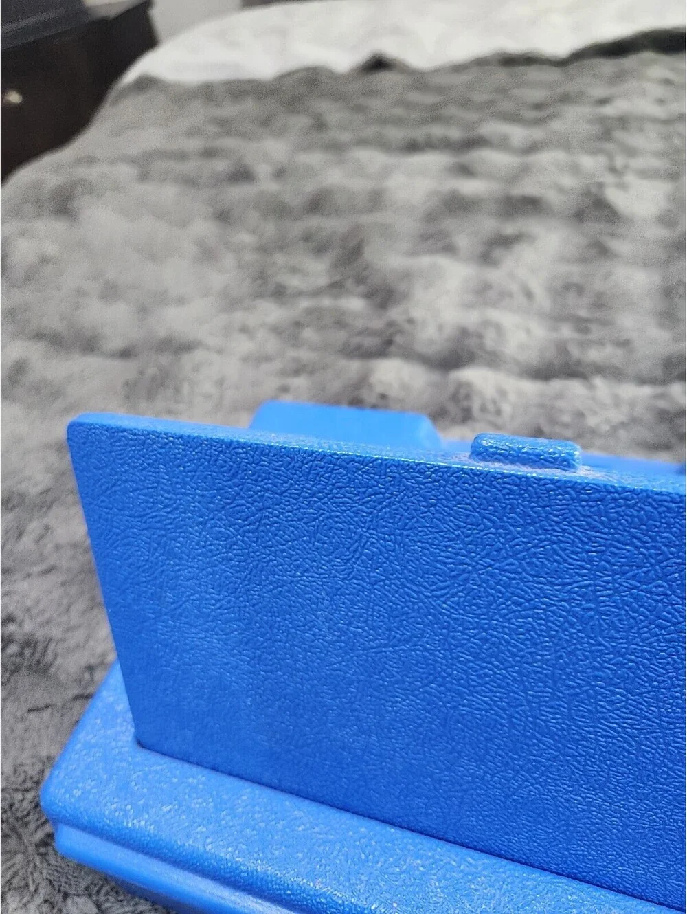 Vintage 1983 LEGO Blue Plastic Storage Box Container Carrying Case 13x9x3 Inches